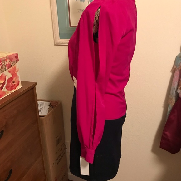 🌷Pink/Navy LS Dress🌷 - Picture 4 of 7